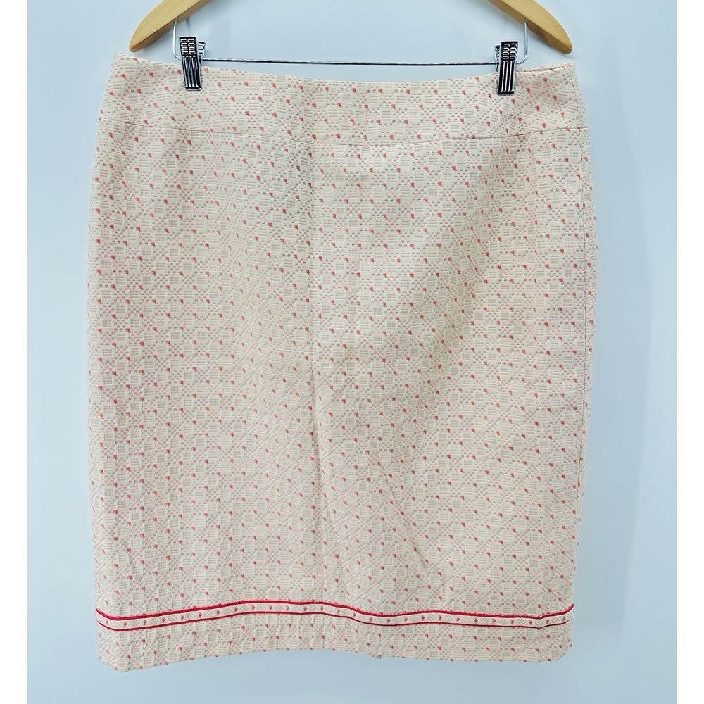 Nipon Boutique Skirt Suit 2-PC Set Cream Pink Tweed Sz 16 Career Office FF28 - Picture 11 of 16